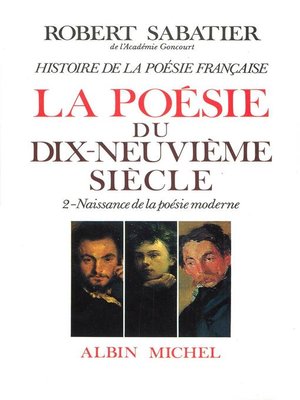 cover image of Histoire de la poésie française--Poésie du XIXe siècle--tome 2